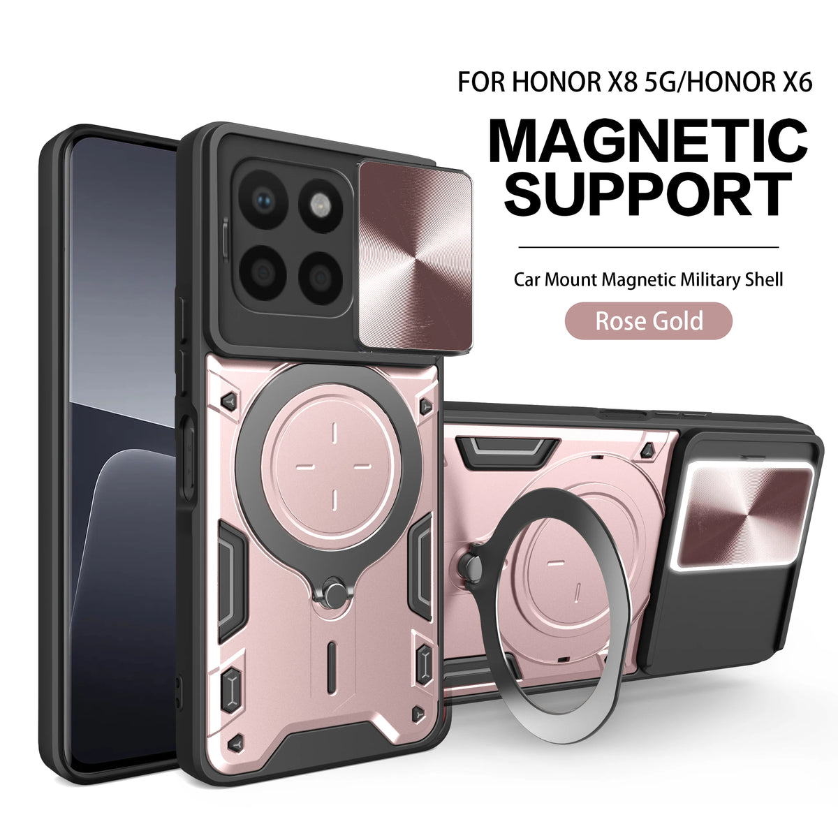 Magnetic Ring Phone Case for Honor Models