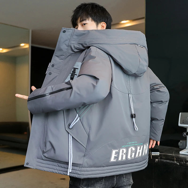 Fashion Winter Men's Casual Hooded Cotton-Padded Jackets High Quality Warm Tops Parkas Outwear Windproof Thicken Coats Clothing