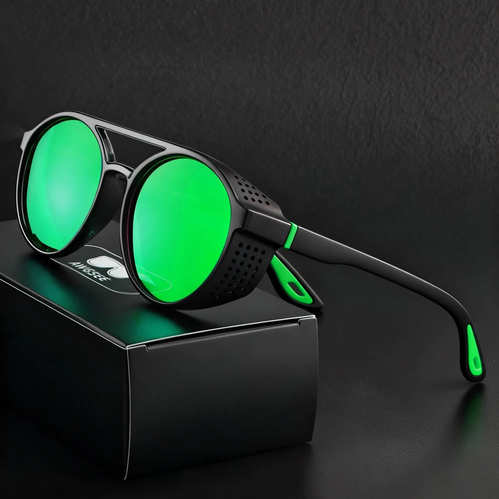 Round Steampunk-Style Sunglasses
