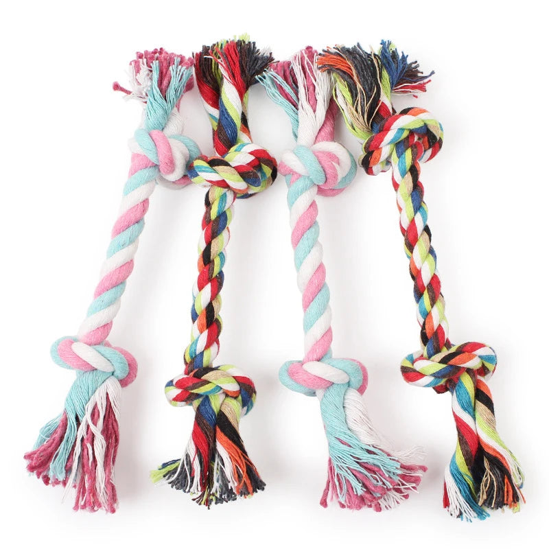 1 Pcs Random Pet Puppy Chew Toy Cotton Knot Rope Molar Toy Durable Hemp