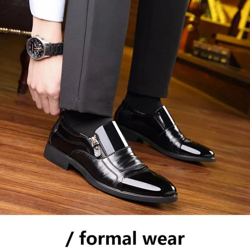 Men's Leather-Style Business Shoes
