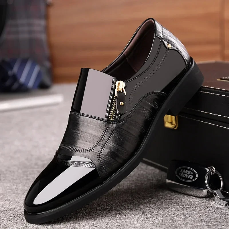 Men's Leather-Style Business Shoes