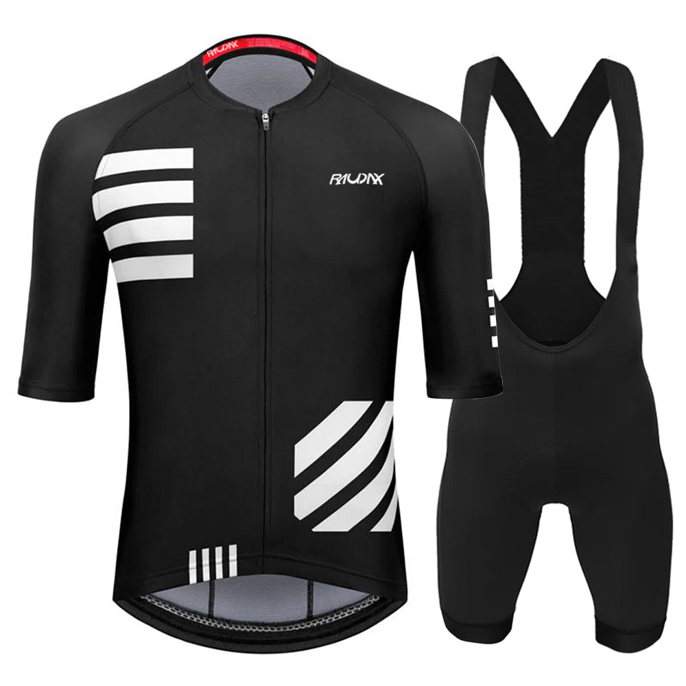 2025 Raudax Men Summer Cycling Clothing Sets Breathable Mountain Bike Cycling Clothes Ropa Ciclismo Verano Triathlon Suits