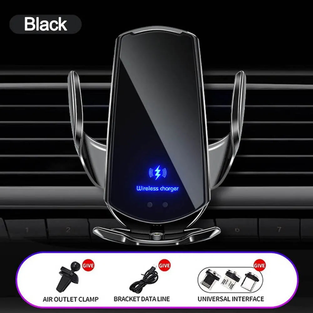 15W Auto-Clamping Wireless Car Charger & Phone Holder