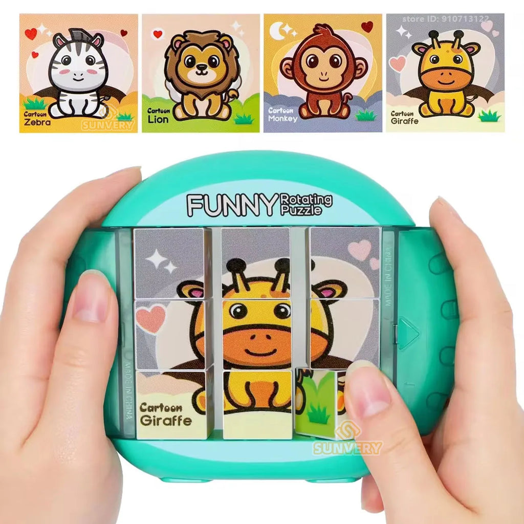 4IN1 Rotating Puzzle For Kids Fidget Toys 3 4 5 6 7 8 Year Old 4 Puzzles