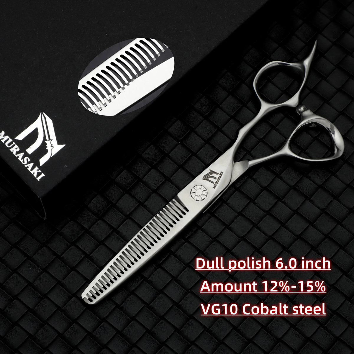 Professional VG10 Steel Barber Scissors, 5.75 Inch Willow Leaf Single-Sided Sharp Blade, Specialized for Regulating Hair Volume