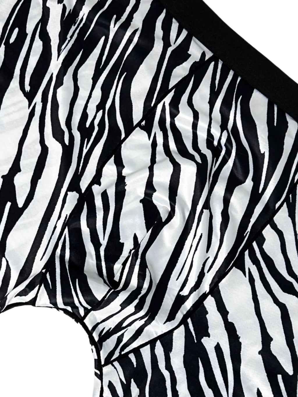 Men's Zebra Print Long Boxer Shorts