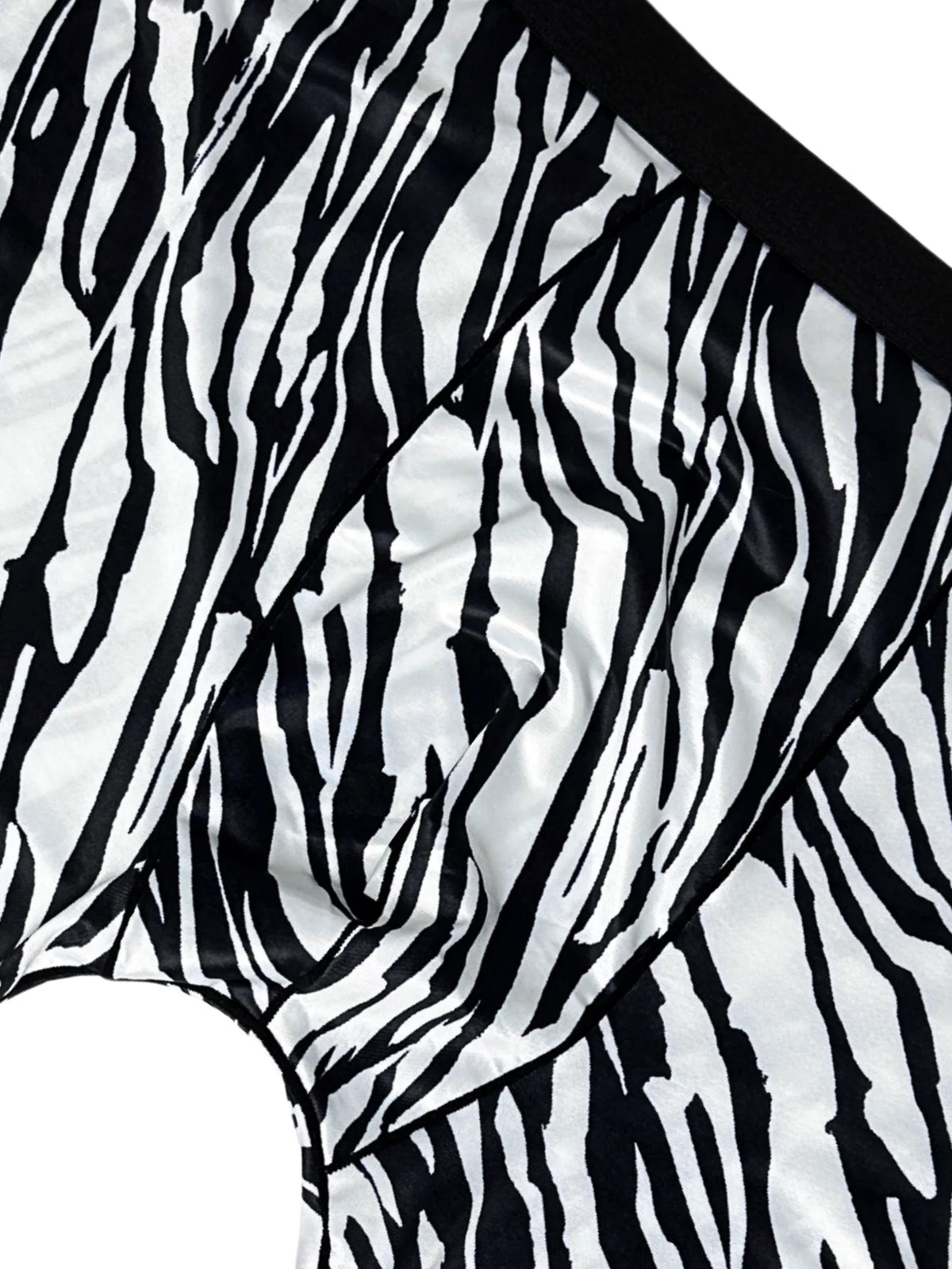 Men's Zebra Print Long Boxer Shorts