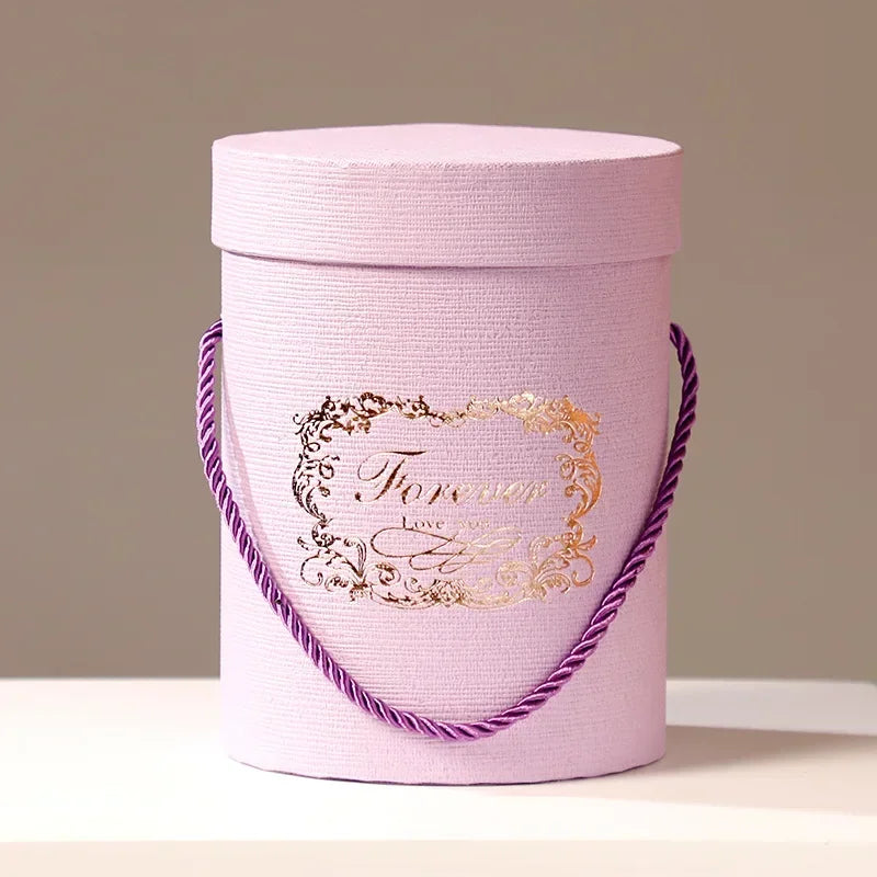 Flower Box Flower Bouquet Packaging Round Cardboard Gift Boxes Hug
