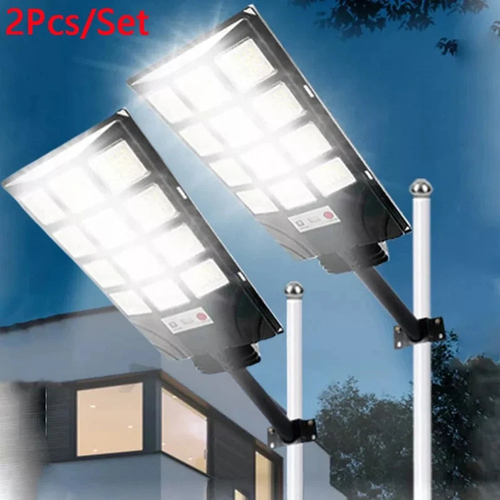 2X 3000LM Super Powerful LED Solar Light Outdoor IP65 Motion Sensor Super Bright Outdoor Solar Wall Lamp Garden Street Spotlight