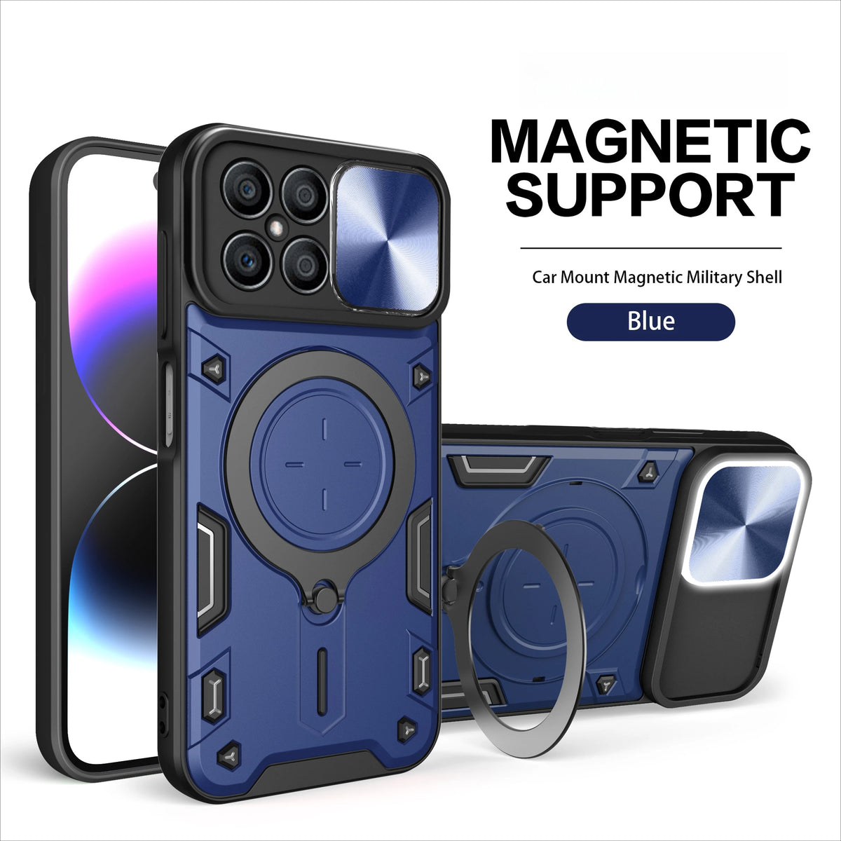 Magnetic Ring Phone Case for Honor Models