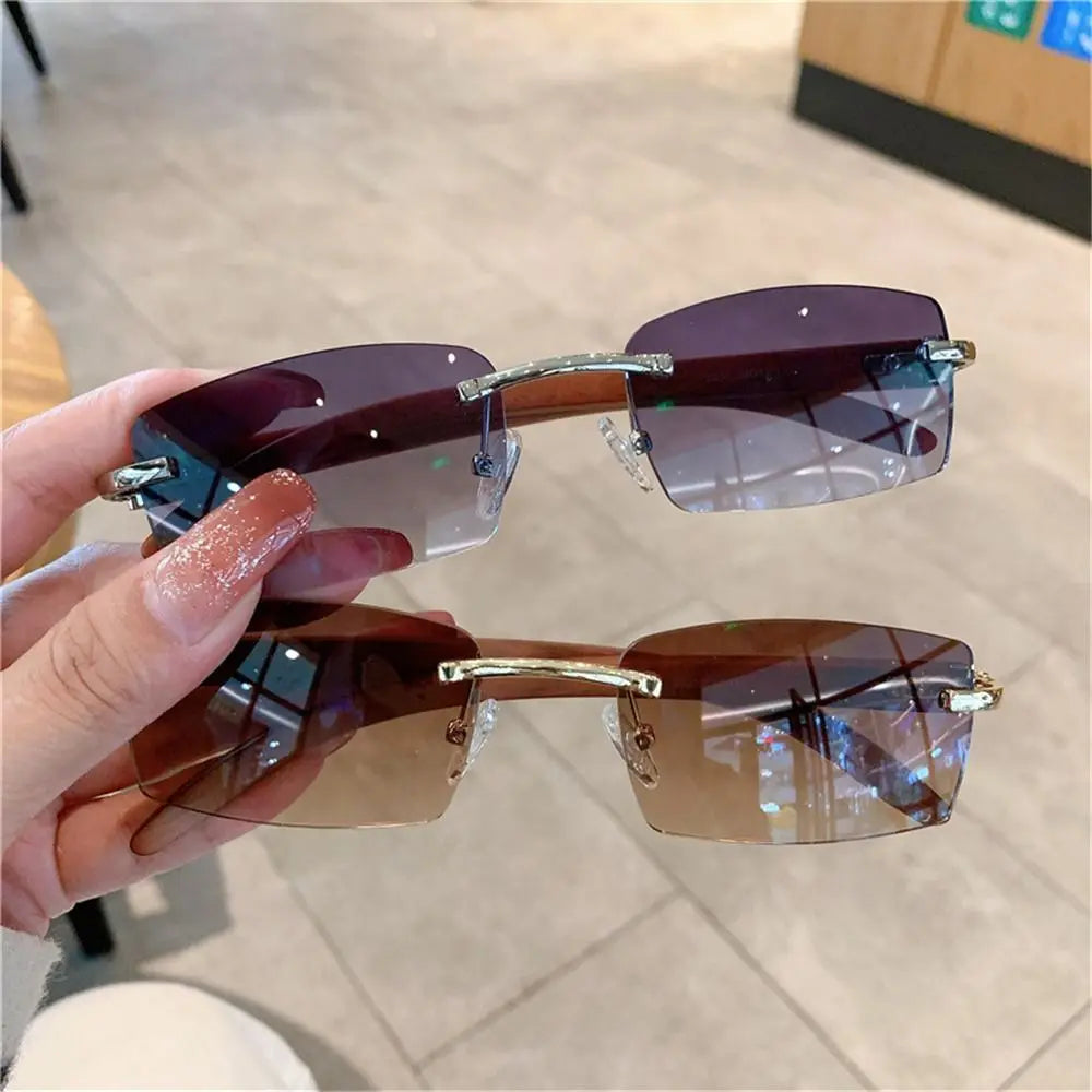 Rimless Rectangle Sunglasses