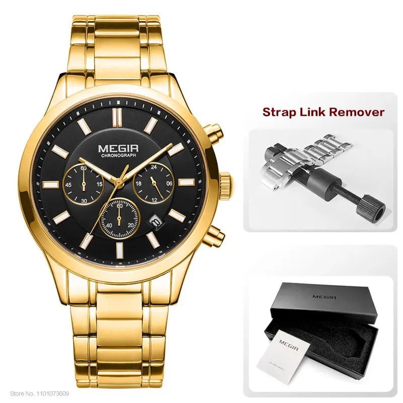 Men's Stainless Steel Chronograph Quartz Watch