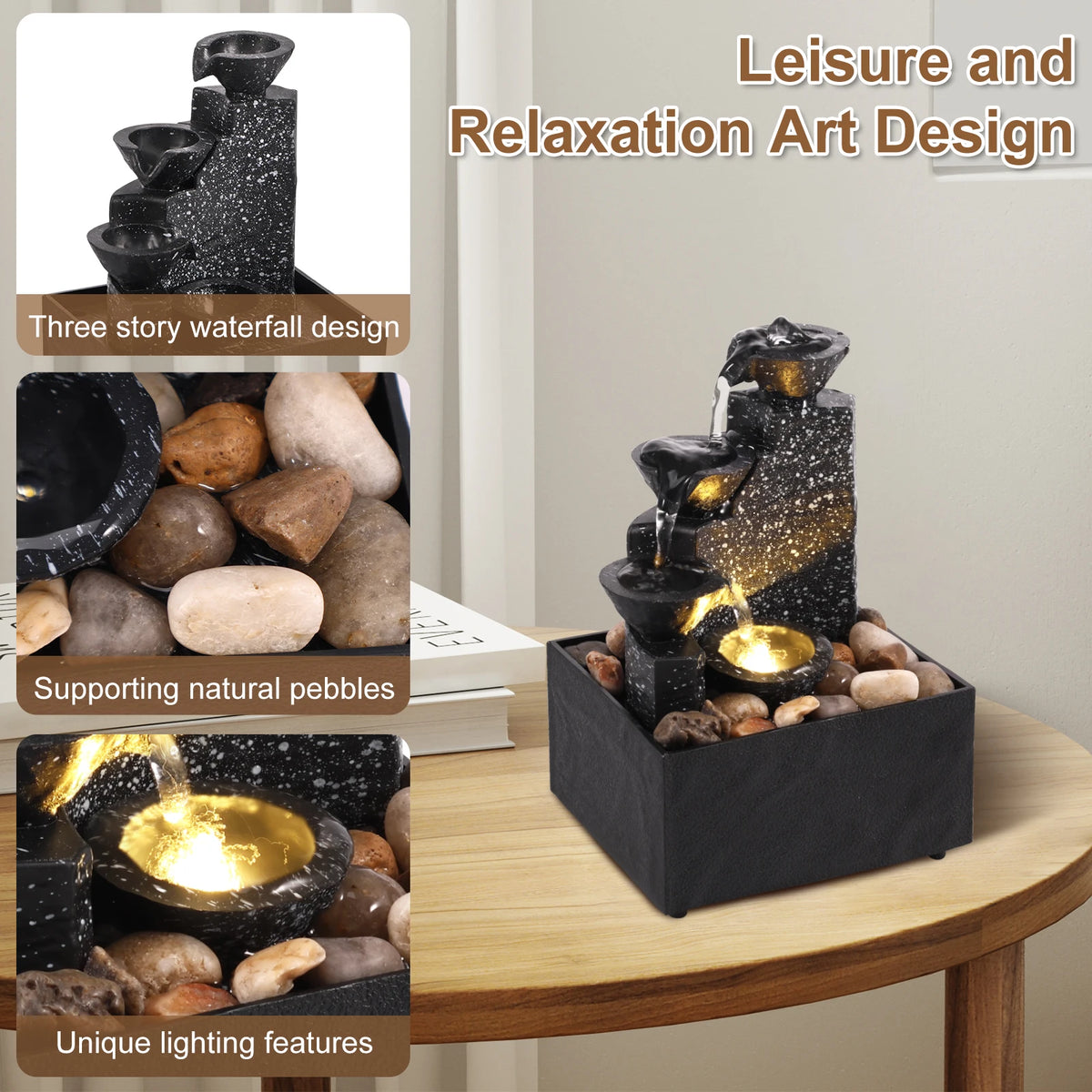 Desktop Waterfall Decoration Creative Flowing Water Ornaments Small
