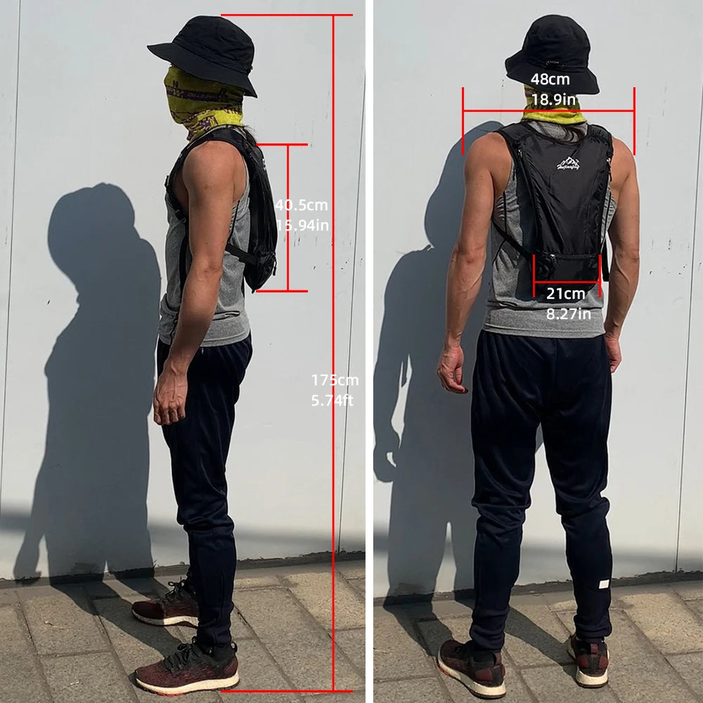 Bicycle Bike Cycling Backpack Day Pack Water Bag Storage Knapsack Trail Running Climbing Jogging Hydration Bladder Rucksack