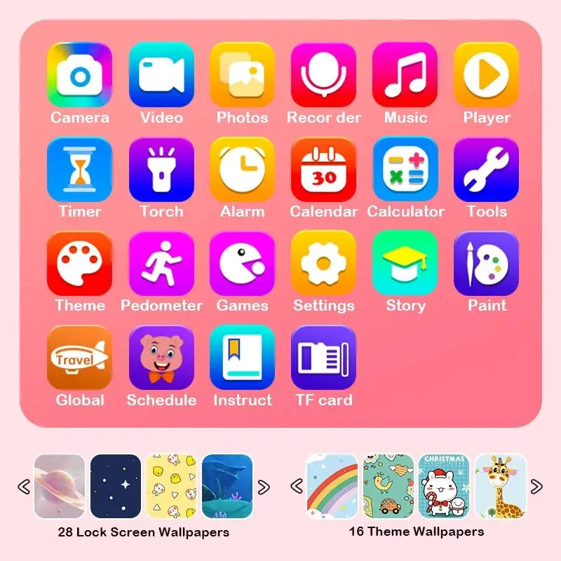 Kids Smart Phone Camera Toys Touchscreen Learning Toy For 3-12 Year Old