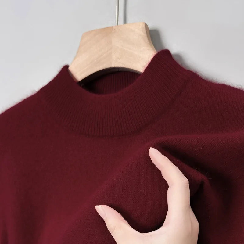 High End Men's Knitwear Sweaters Quality Pullovers Casual Retro Warm Winter V-neck Bottom Wear Sweater for Business Man Clothing