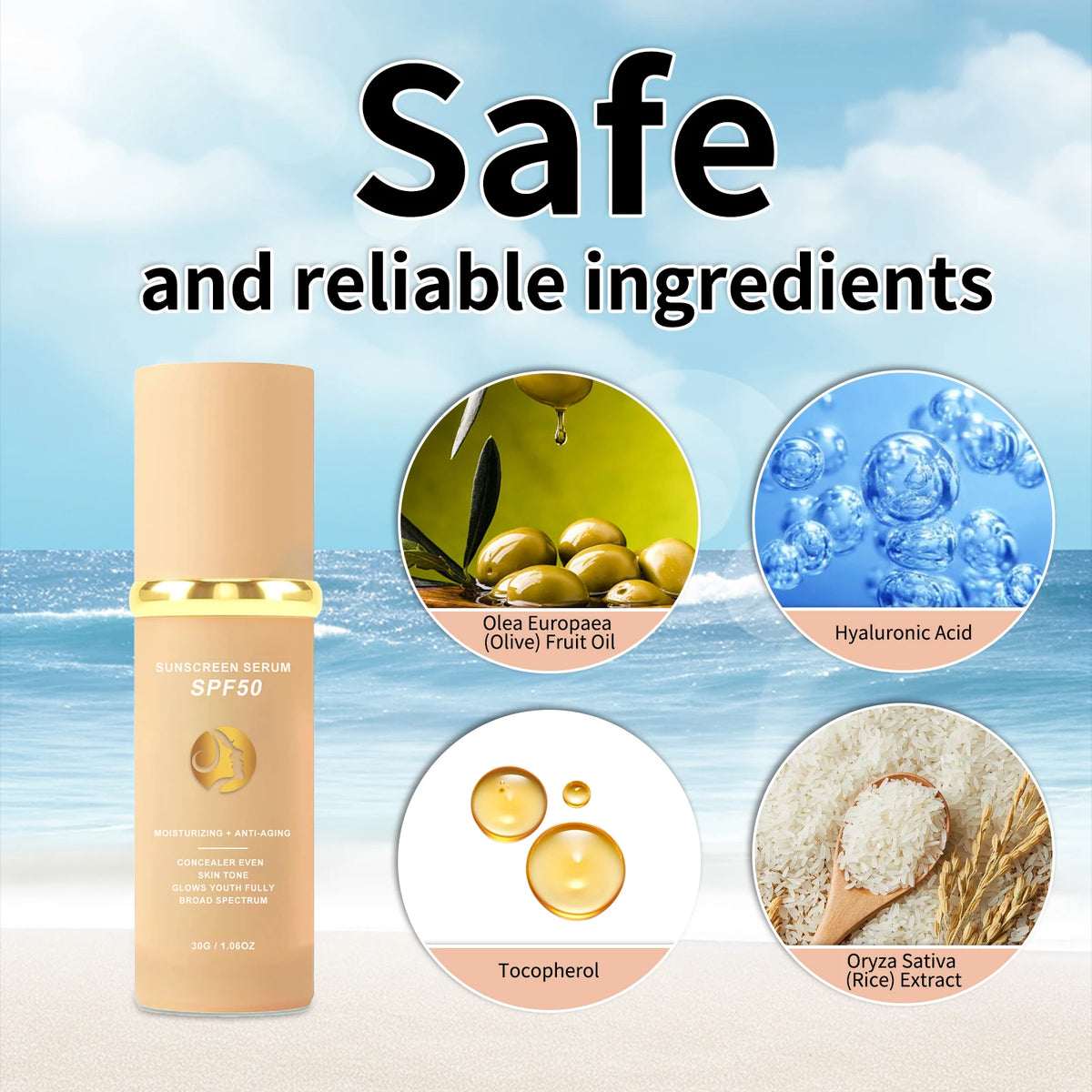 Sunscreen Liquid Foundation Waterproof Sweatproof Concealer Skin Tone