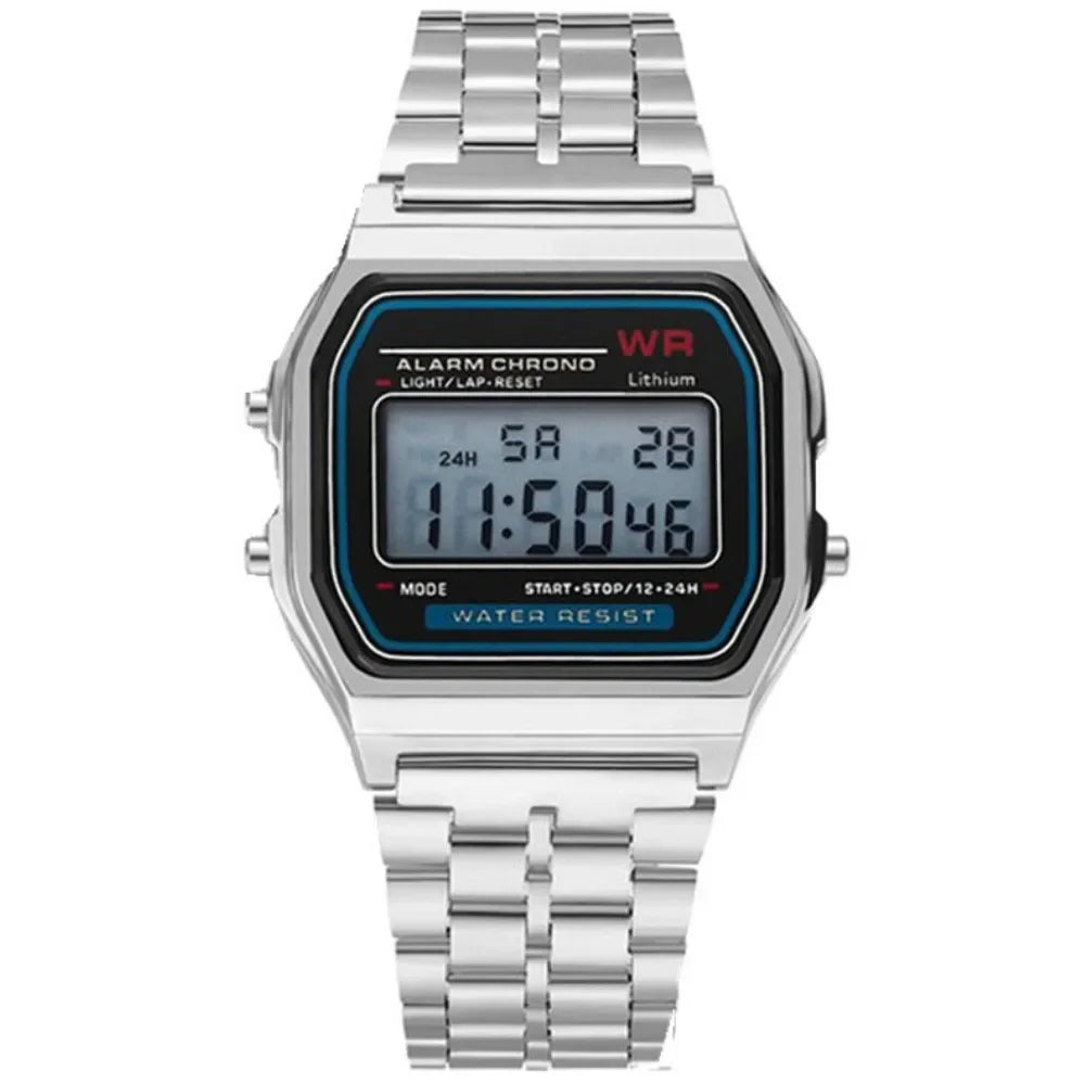 LED Digital Stainless Steel Watch