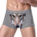 Men's Wolf Print Modal Boxer Shorts