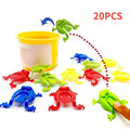 20pcs Solid Color Jumping Frog Plastic Bouncing Frog Jumping Frog
