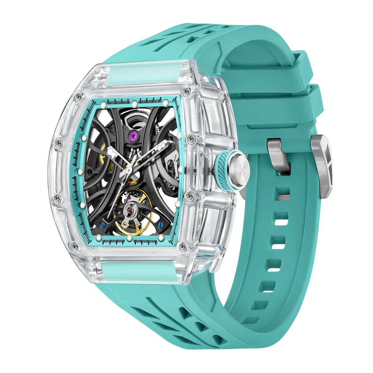 919511 Men Watches Original Brand Transparent Case Automatic Mechanical Fashion Watch with Self-Developed Movement New Arrivals