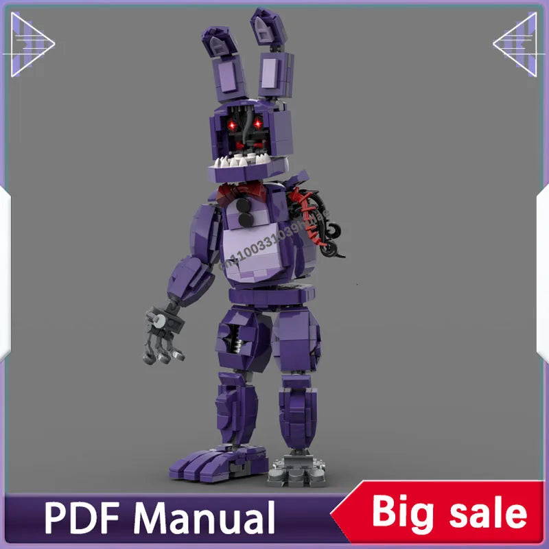 Building blocks set Withered Bonnie figurines accessory decoration adults bricks Decoration Christmas gift