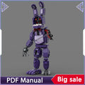 Building blocks set Withered Bonnie figurines accessory decoration adults bricks Decoration Christmas gift