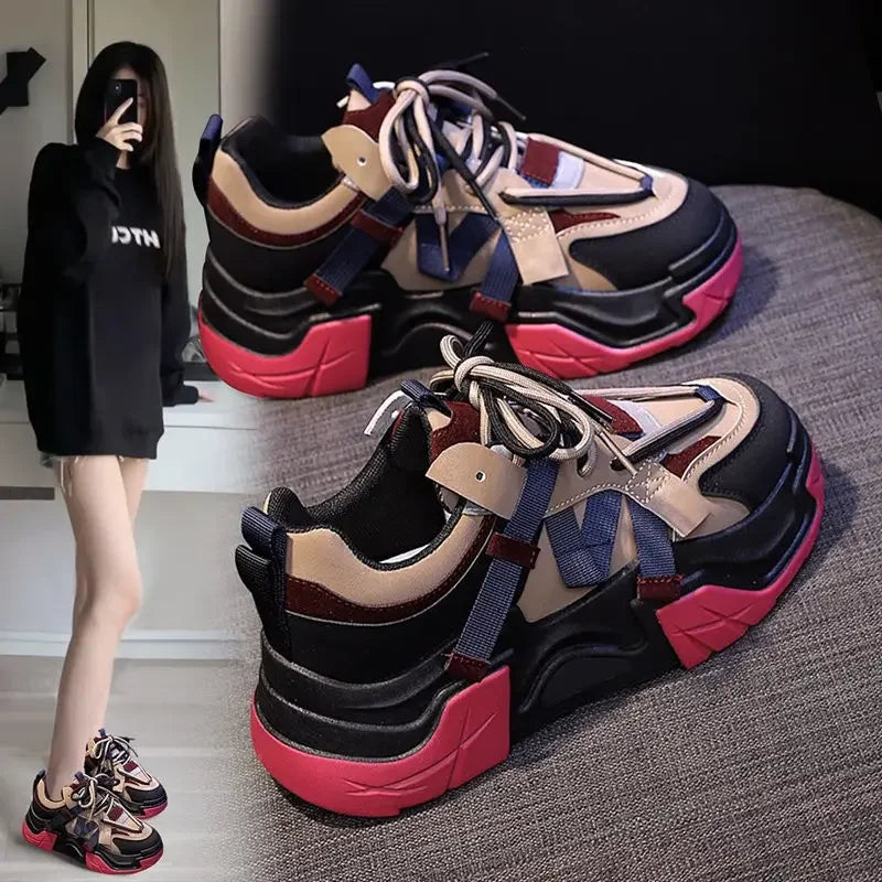 Sneakers Woman High On Platform Athletic Sports Spring Autumn Shoes for