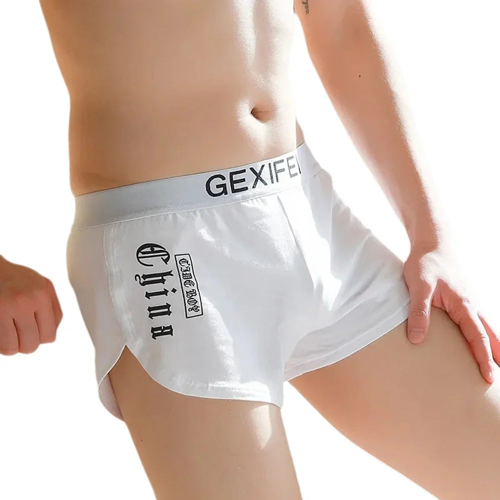 Men's Boxers Loose Breathable Panties Youth Large Size Summer Arrow Shorts Sleep Bottoms Underwear Bulge Pouch Boxer Trunks