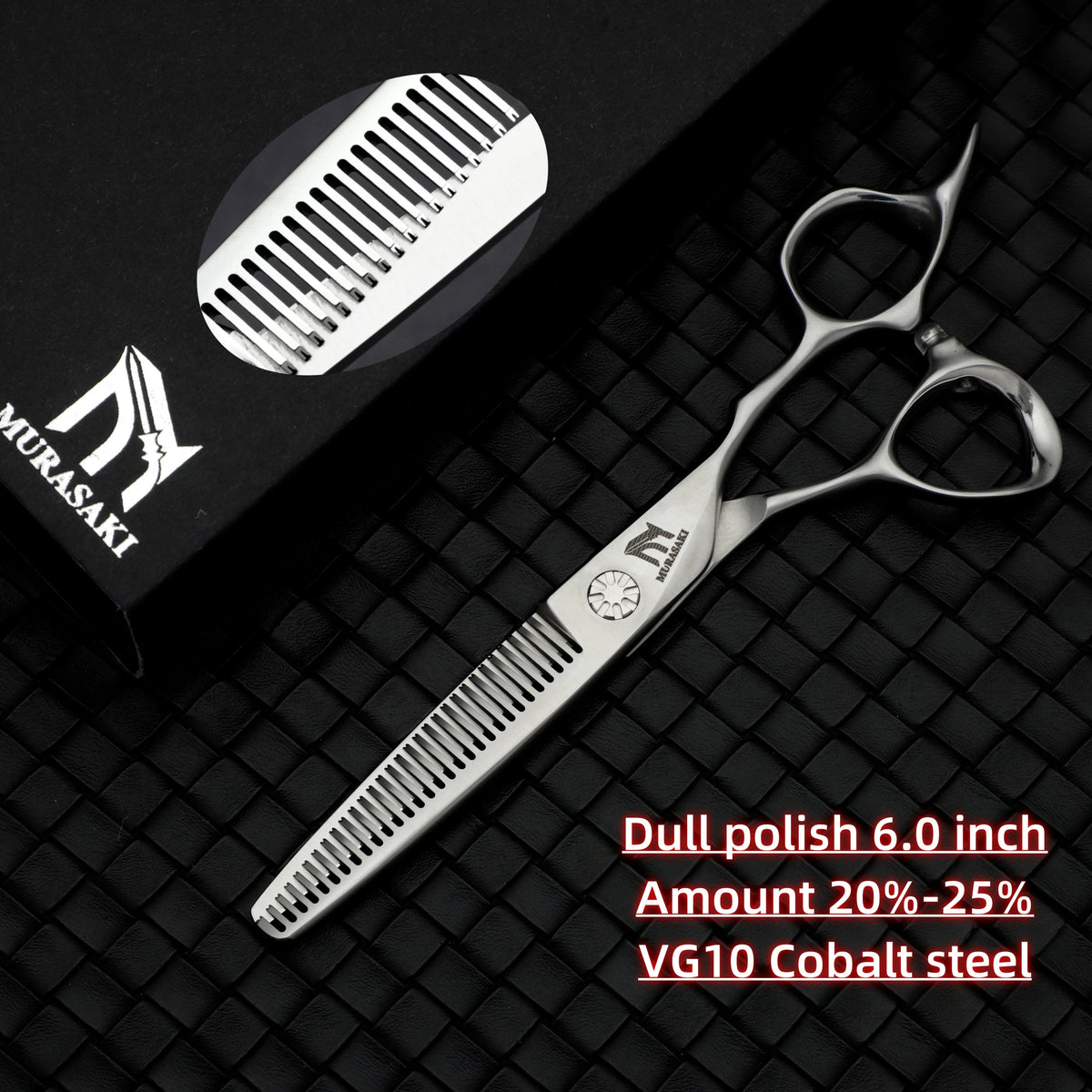 Professional VG10 Steel Barber Scissors, 5.75 Inch Willow Leaf Single-Sided Sharp Blade, Specialized for Regulating Hair Volume