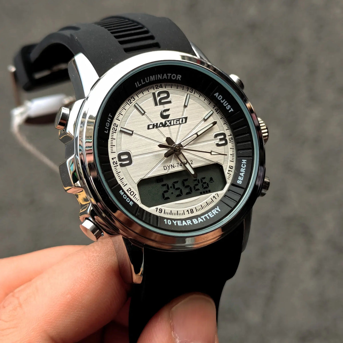 Men's Dual Display Electronic Watches  Automatic Luminous Watch Waterproof Dual Movement Date Multi-function Chronograph Alarm