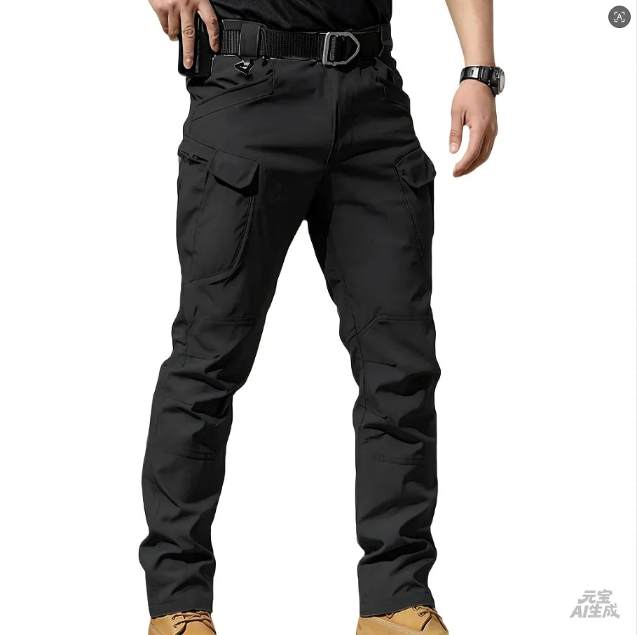Mens Cargo Military Tactical Casual Trousers Softshell Elastic Spring Autumn Pants Hiking Camping Climbing Sports Combat Fitness