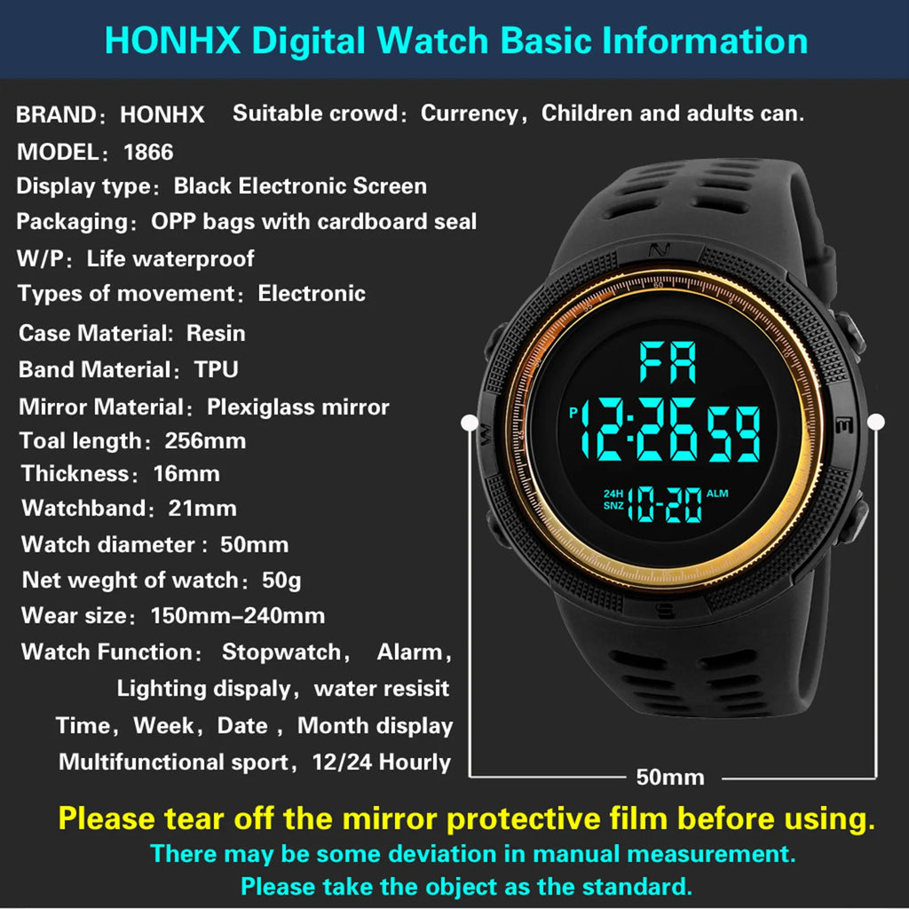 Men's Digital Outdoor Sport Watch