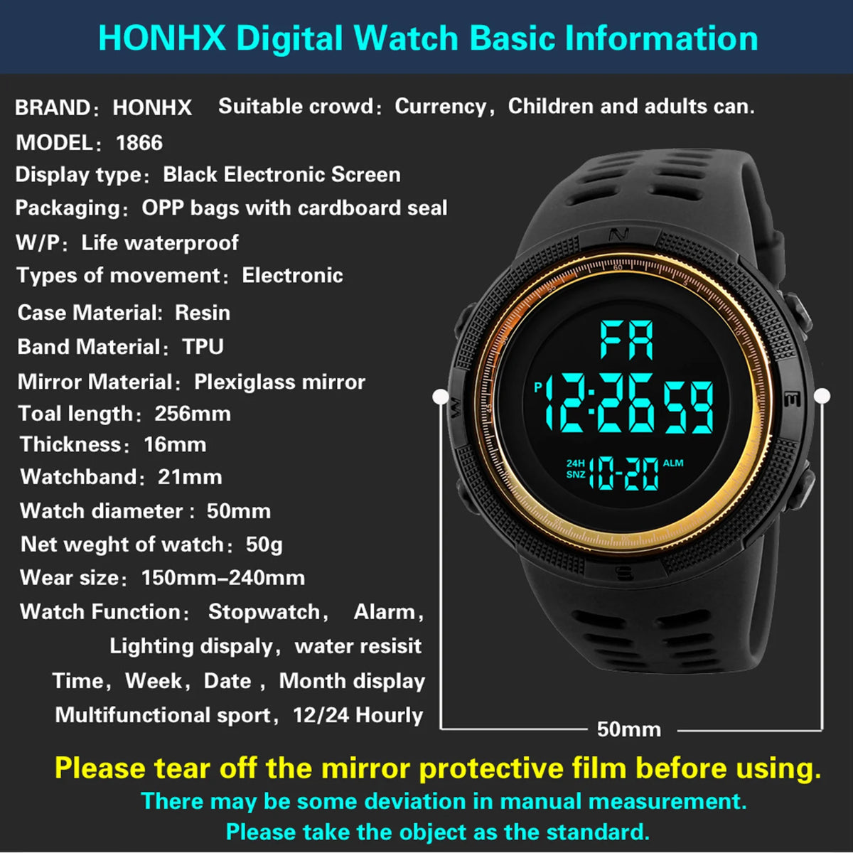 Men's Digital Outdoor Sport Watch