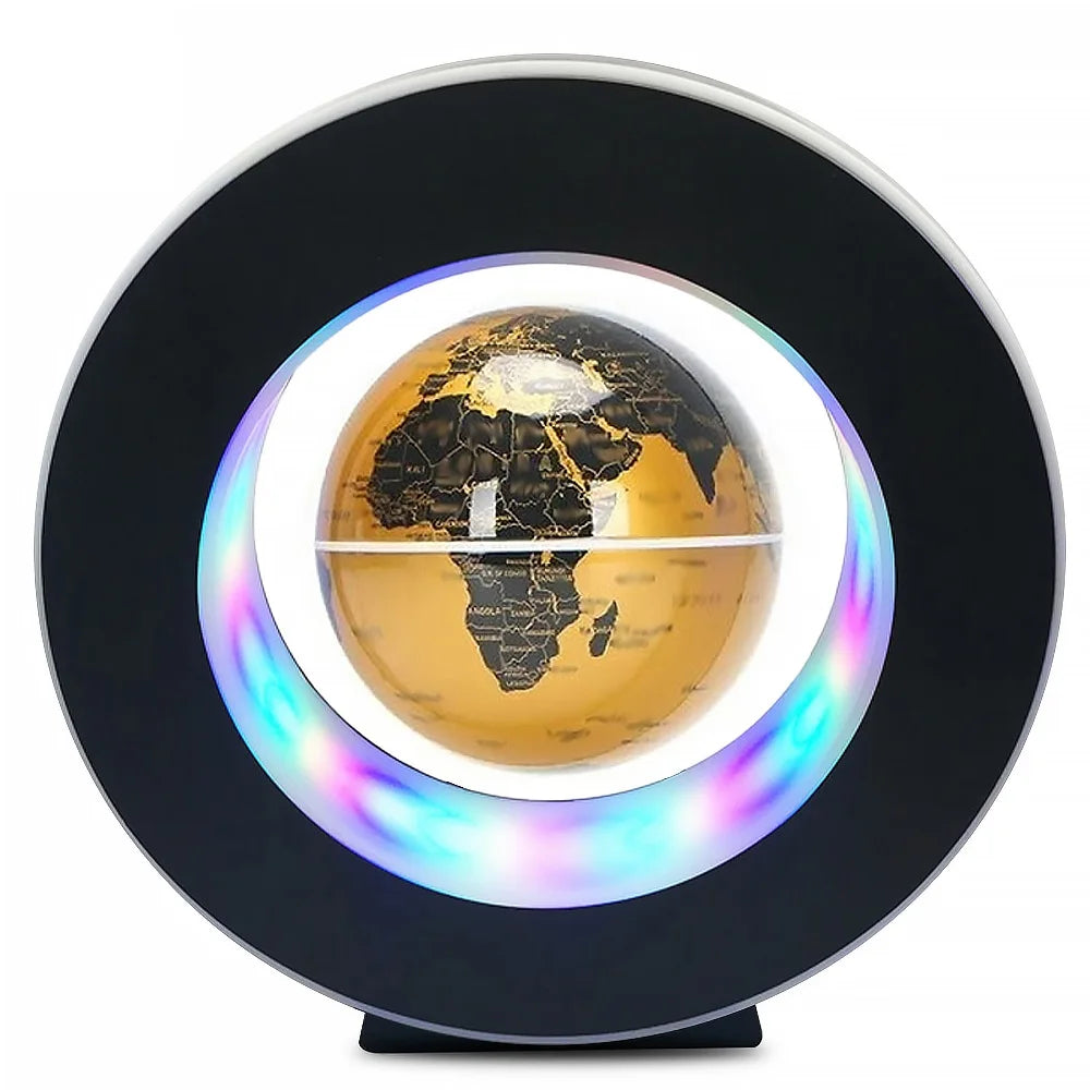 Floating Globe Levitating World Map Rotating Ornament LED Lamp For