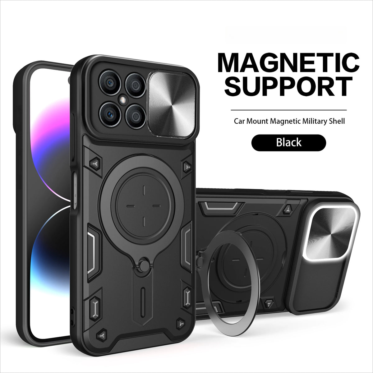 Magnetic Ring Phone Case for Honor Models