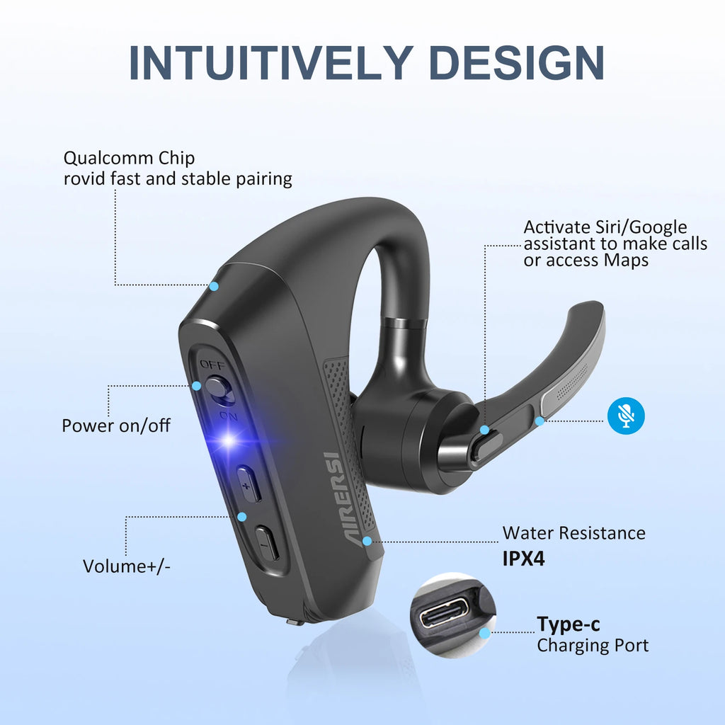 Bluetooth Noise-Cancelling Earbuds with Charging Case