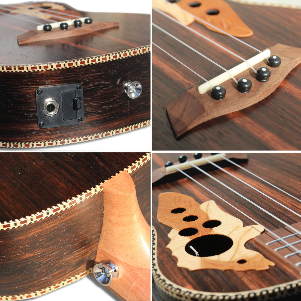 Batking Tenor Ukulele For Left Hand, 26 Inch All Blackwood Acoustic