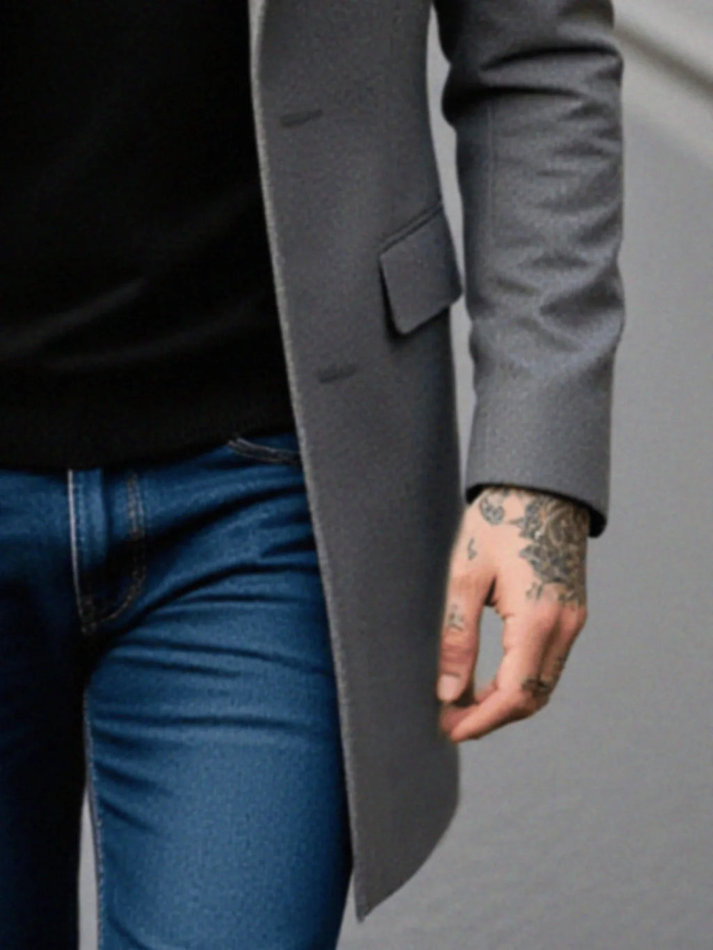 Men's Fashion Thickened Woolen Coat For Winter Single-Breasted Design With Premium Warm Jacket Trendy Style Sophistication