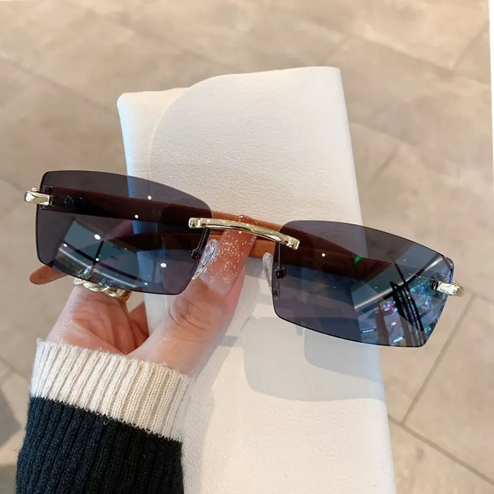 Rimless Rectangle Sunglasses
