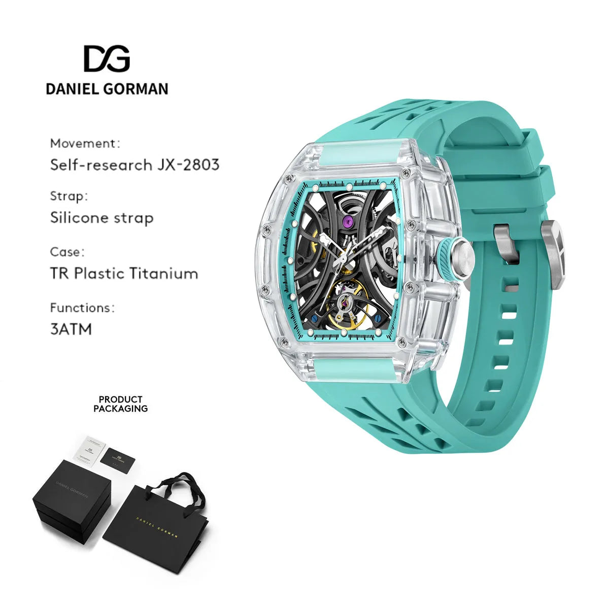 919511 Men Watches Original Brand Transparent Case Automatic Mechanical Fashion Watch with Self-Developed Movement New Arrivals