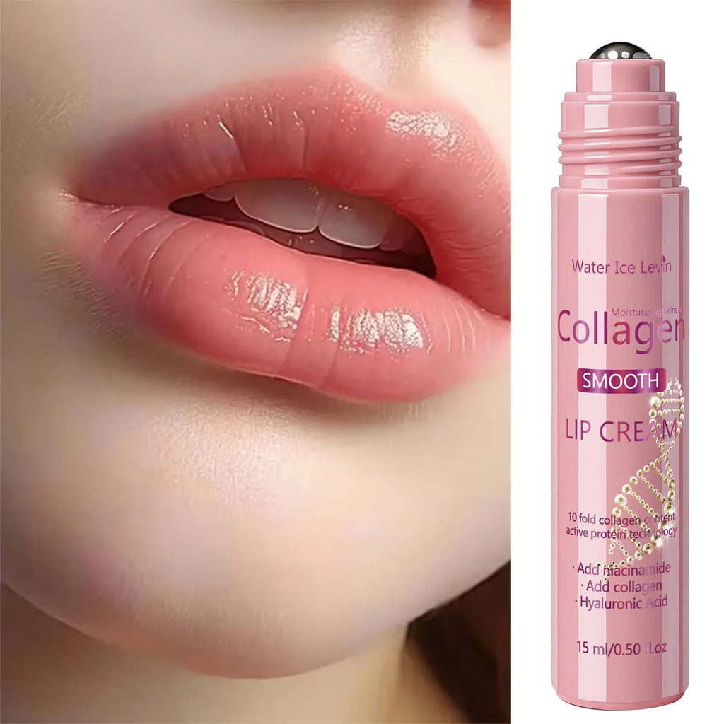 Collagen Lip Cream - Hyaluronic Acid & Niacinamide, Long-Lasting Hydration for Chapped Lips Fast plump lipstick plump gloss oil