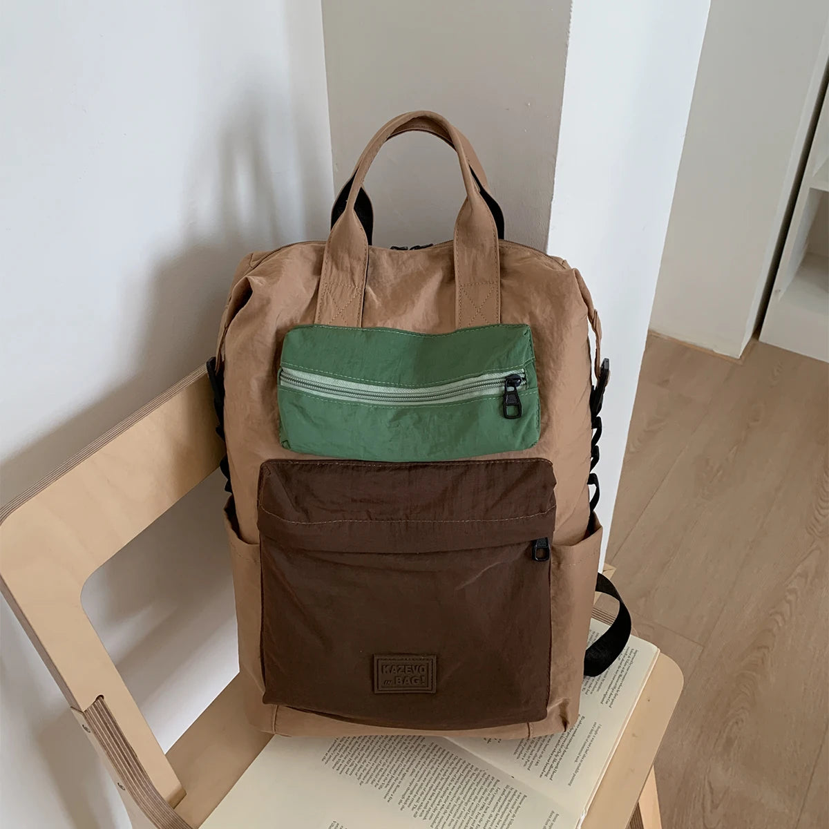 Backpack for Men, Computer Bag, Canvas High-End Backpack, College Student Travel Large-Capacity Travel Backpack, Sports Portable Carry-On Bag for International Travel