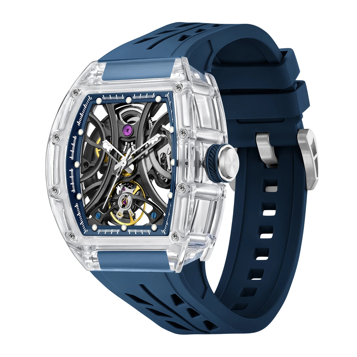 919511 Men Watches Original Brand Transparent Case Automatic Mechanical Fashion Watch with Self-Developed Movement New Arrivals