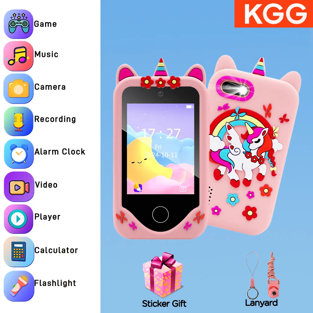 Kids Smart Phone For Girls Boys Kids Cell Phone Toys Dual Camera Music