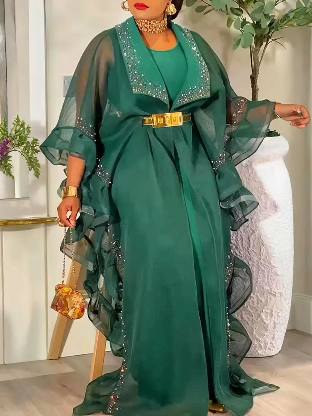 Traditional Dresses For Women Turkey African Dashiki 2 PCS Set Clothing