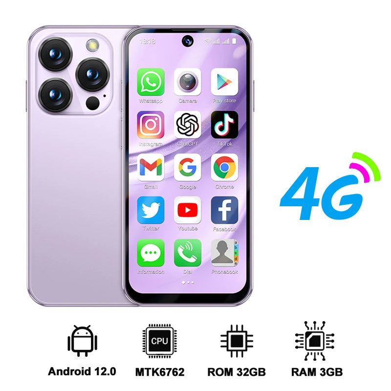 SERVO 19PRO 4G Network Mini Smartphone Android12 OS RAM 6GB ROM 128GB