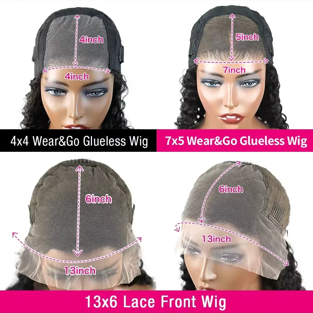Kinky Curly Wigs 13x6 HD Lace Frontal Wig Glueless Human Hair 4C Afro
