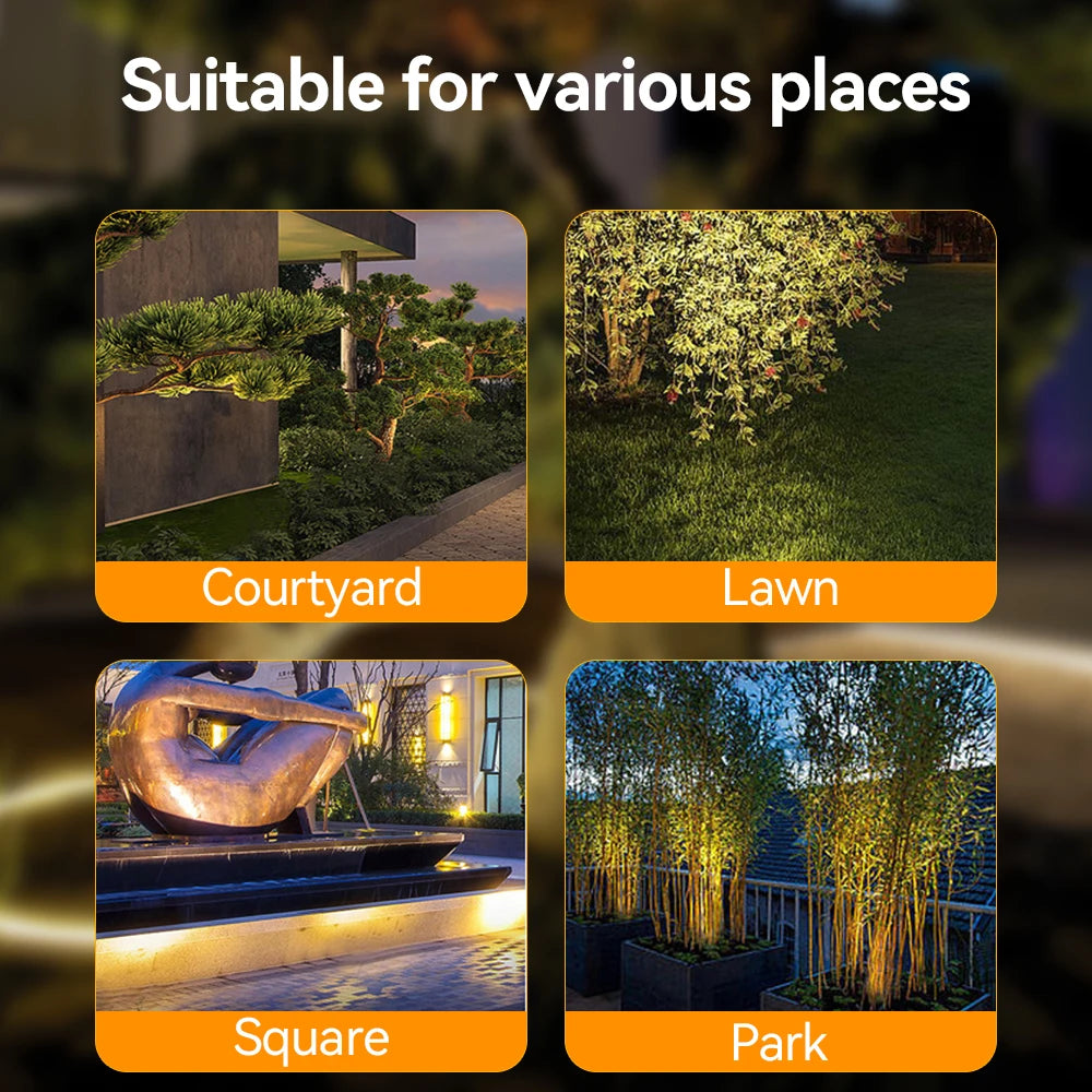 1/5 Packs LED Lawn Spotlight Tree Hugging Light 220V Outdoor IP65 Landscape Decor Light Garden Path Courtyard Sidewalk Patio